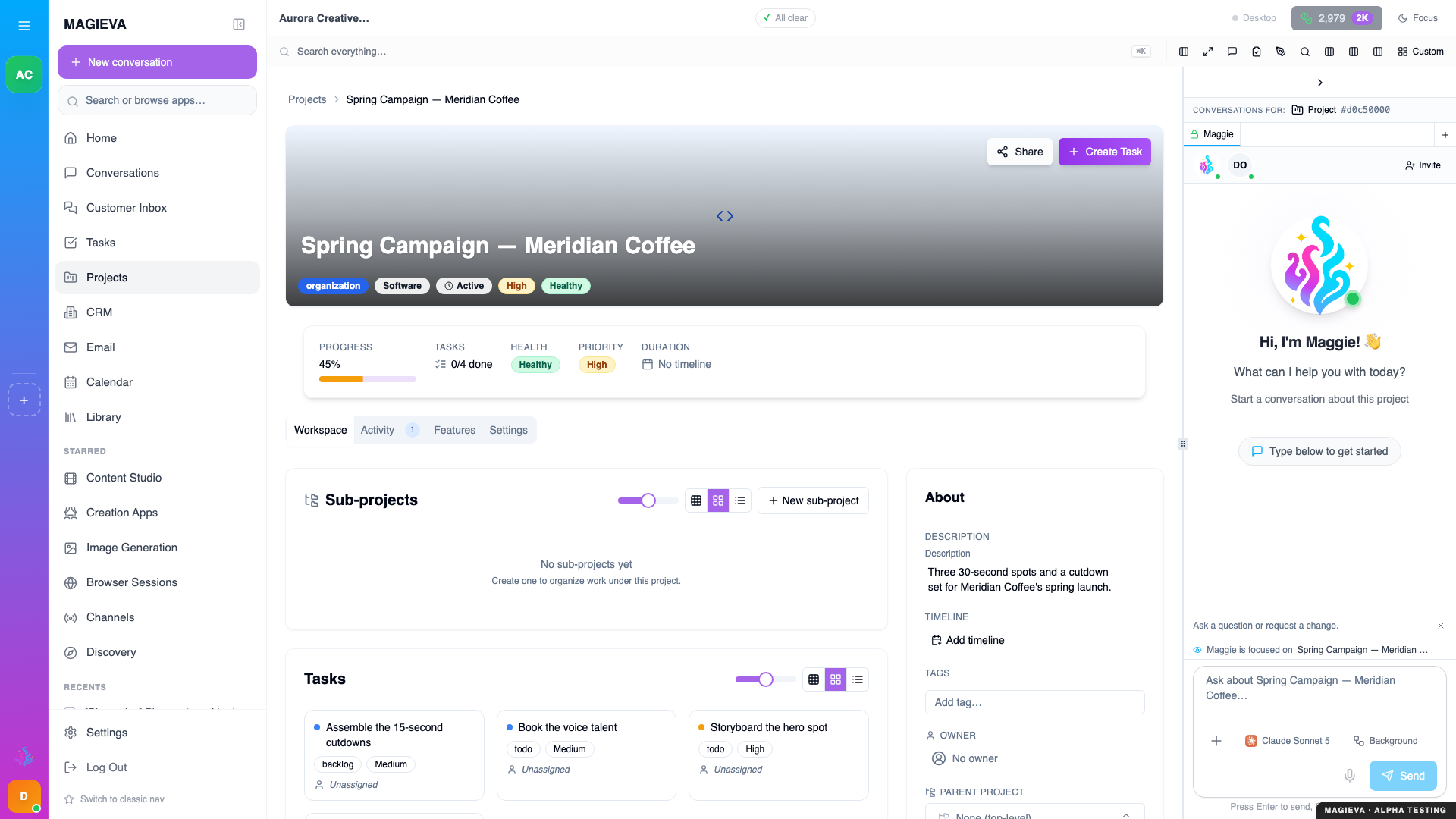 Share step 1 — a project page, where its menu holds Share, at 1920×1080